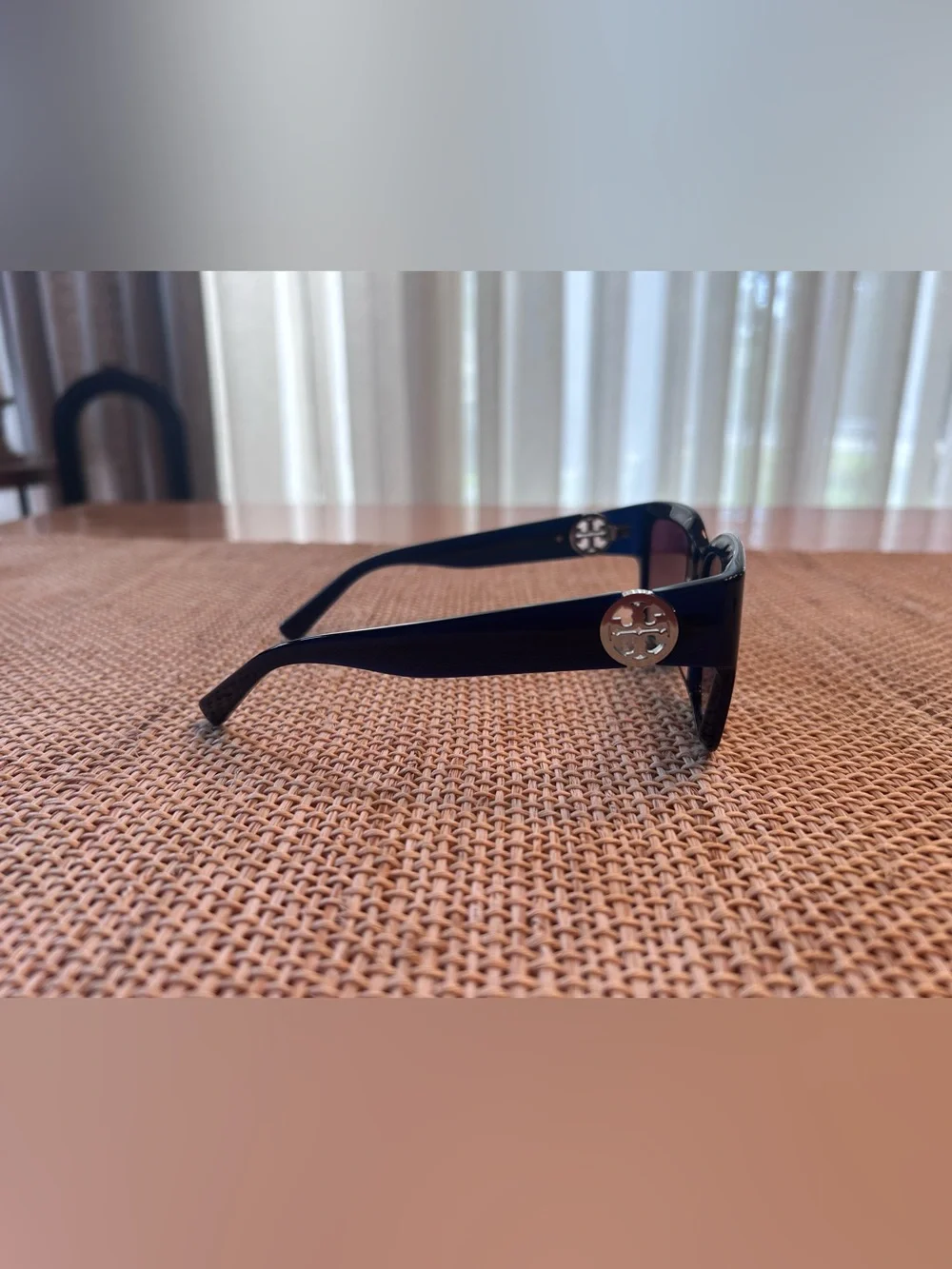 NIB Tory Burch 52mm Gradient Square Sunglasses w/Blue Frames&Violet Lens w/Case